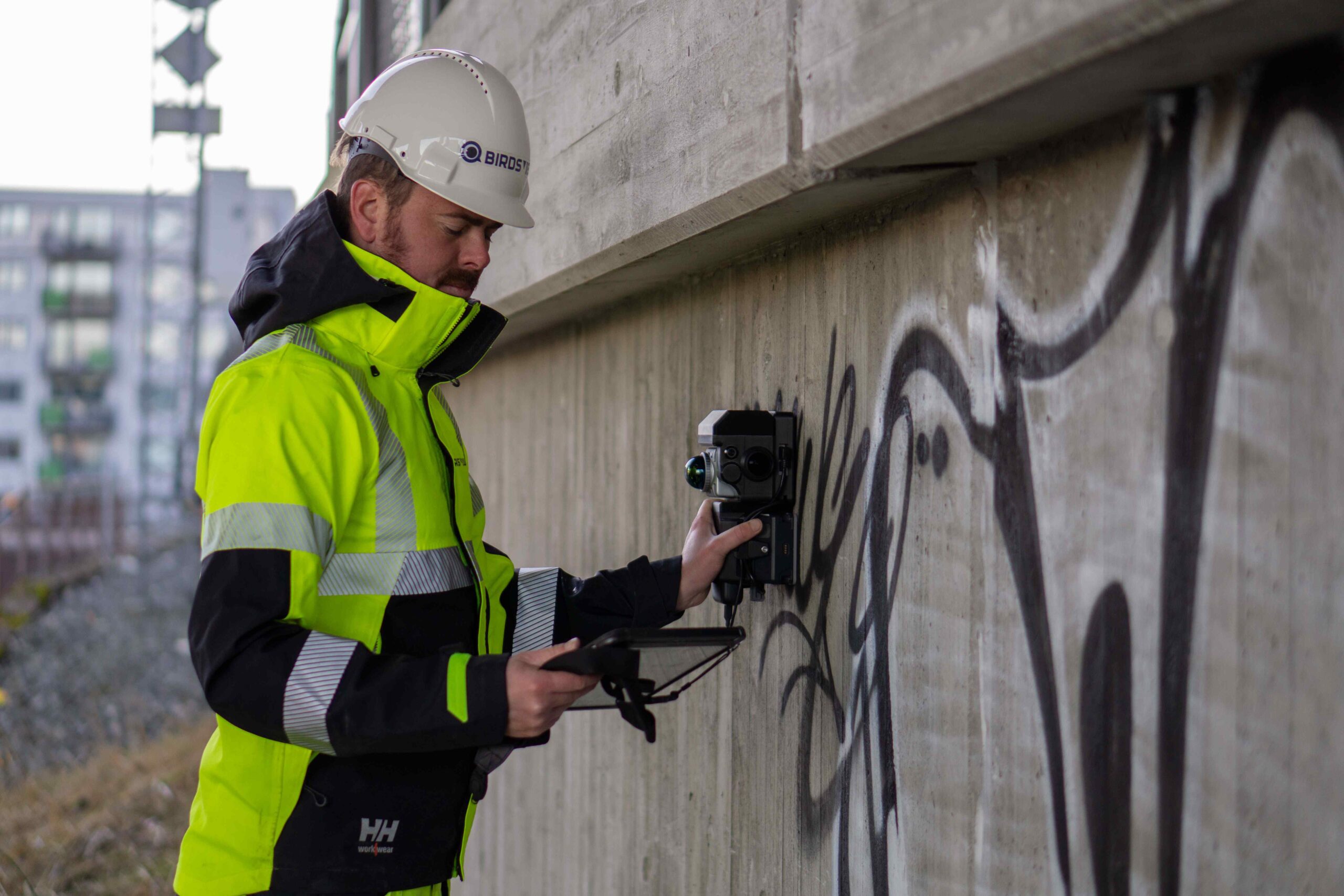 Birdsview scanner on site